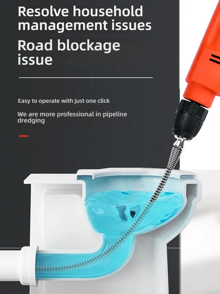 1/1.5/2.5/3.5/5 Meter Afvoer Cleaner 10mm Dia Pijp Lente Anti-Roest Riool gootsteen Wastafel Pijpleiding Verstopt Remover Schoonmaken Tool - afbeelding 2