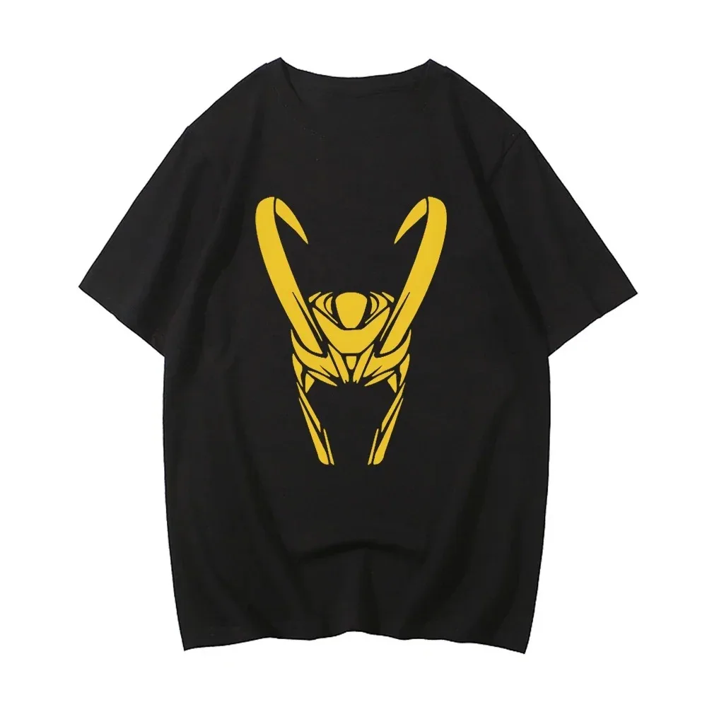 Loki t shirt Graphic Tshirt 100% Cotton T-shirt Mens Summer Casual Tops Harajuku Couple Clothes Male Printing Tee-shirt O-neck