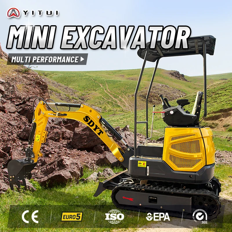 Customized High-Quality 1.2 Ton Mini Digger New Track Mini Excavator Ce Epa Euro 5 Kubota Engine Mini Excavator
