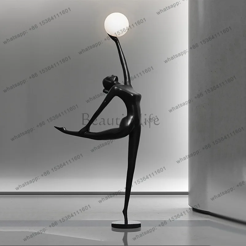 PG Hotel lobby installation figure sculpture ornament sales office FRP creative abstract artwork large floor ornament