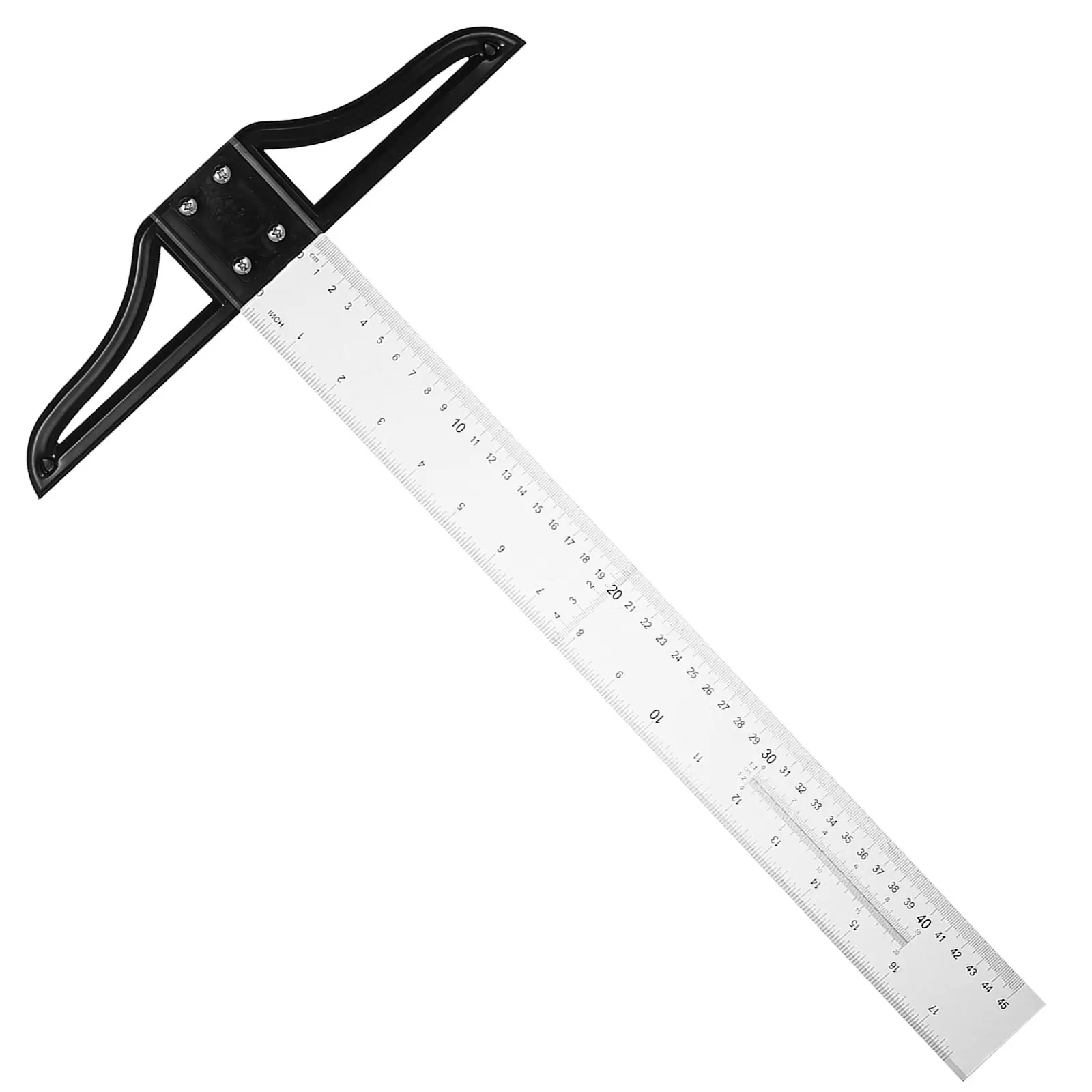 Ruler 18 Inch Strong Acrylic ABS Edge Ruler for Crafting Drafting Accurate Angle Measuring Tool 18 Inch