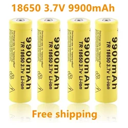 1-20pcs/Lot 18650 battery 3.7V 9900mAh rechargeable liion battery for Led flashlight Torch batery litio battery