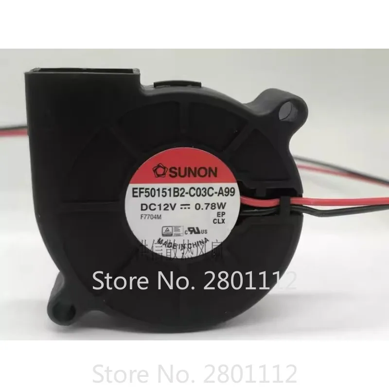 

New Cooler Fan for SUNON 5cm EF50151B2-C03C-A99 12V 0.78W 5015 50 * 50 * 15mm
