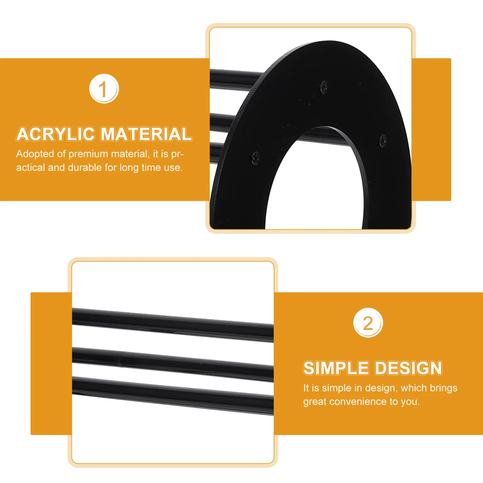 

Display Headband Holder Stand Rack Organizer for Hair Ties Bands Jewelry Rings Necklaces Acrylic Storage Hoop T