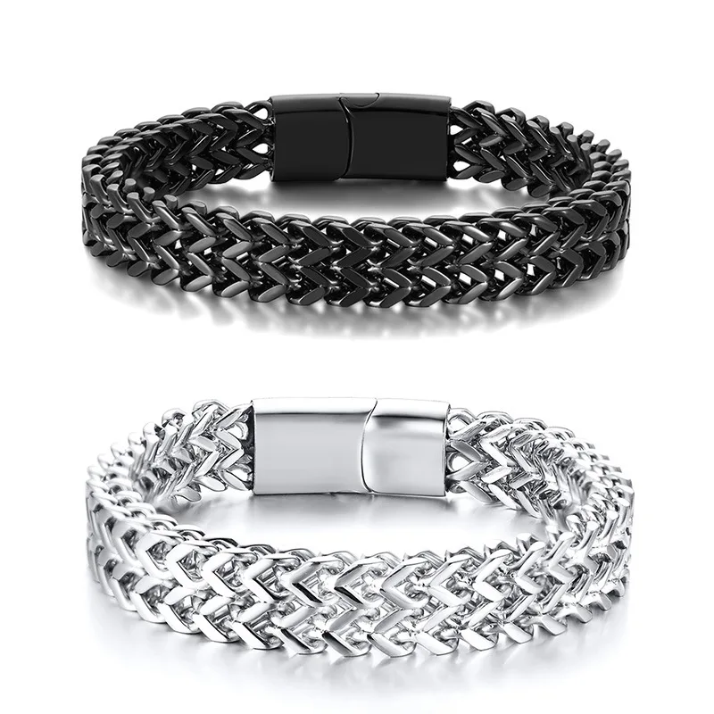 

fashion stainless steel double-layer magnetic bracelet for men