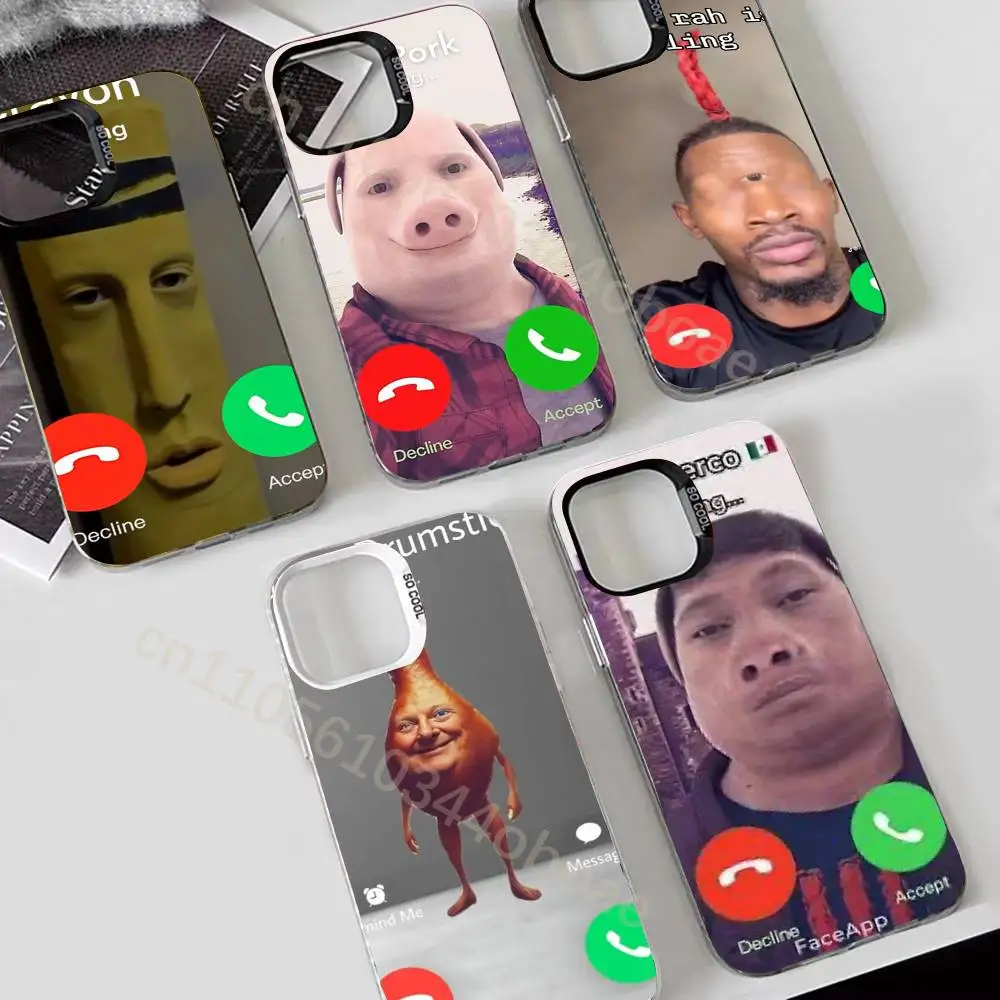 John Pork is Calling Answer Call Phone Case For iPhone 17,16,15,14,13,12,11,Pro,Max,Plus Shockproof Cover