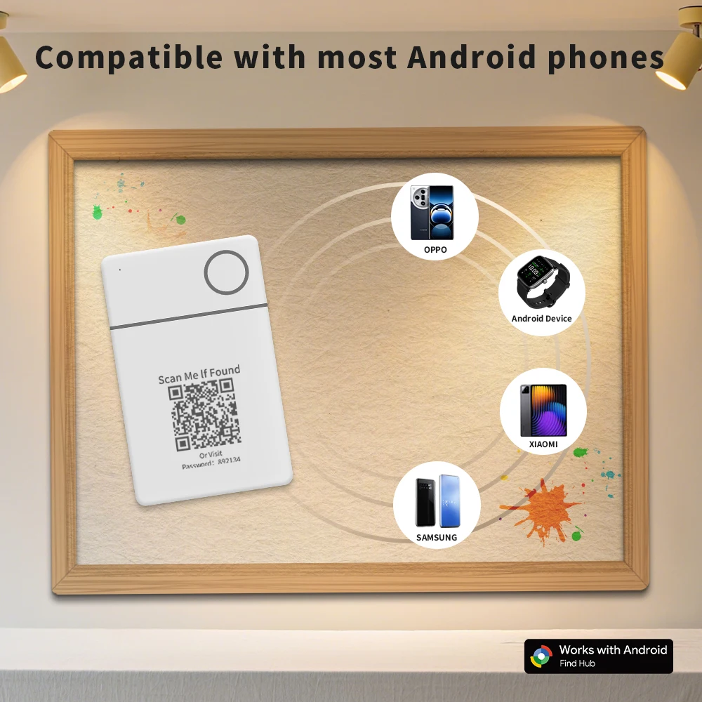 Localizzatore GPS Android RSH Codice QR Localizzatore di schede di ricarica wireless Smart Tag anti-smarrimento tramite app Google Trova hub Posizione di visualizzazione remota