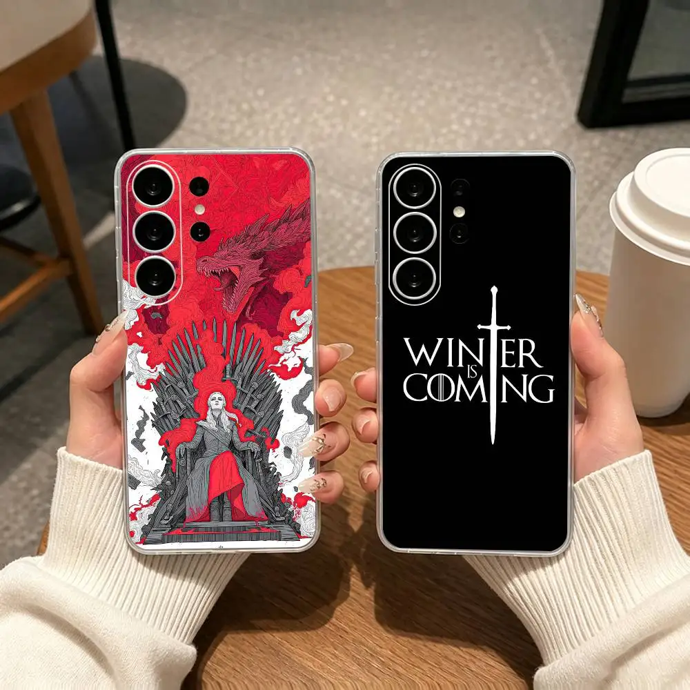 Game of T-Thrones cool  gift Phone Case For Samsung S25,S24,S21,S22,S23,S30,Ultra,S20,Plus,Fe Transparent Cover