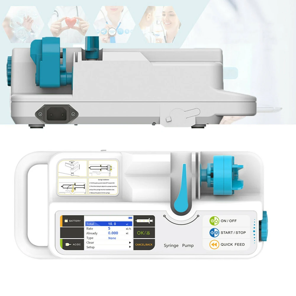 CONTEC Human or Veterinary Use Syringe Pump Infusion SP950 LCD Real-time Alarm Rechargable Battery