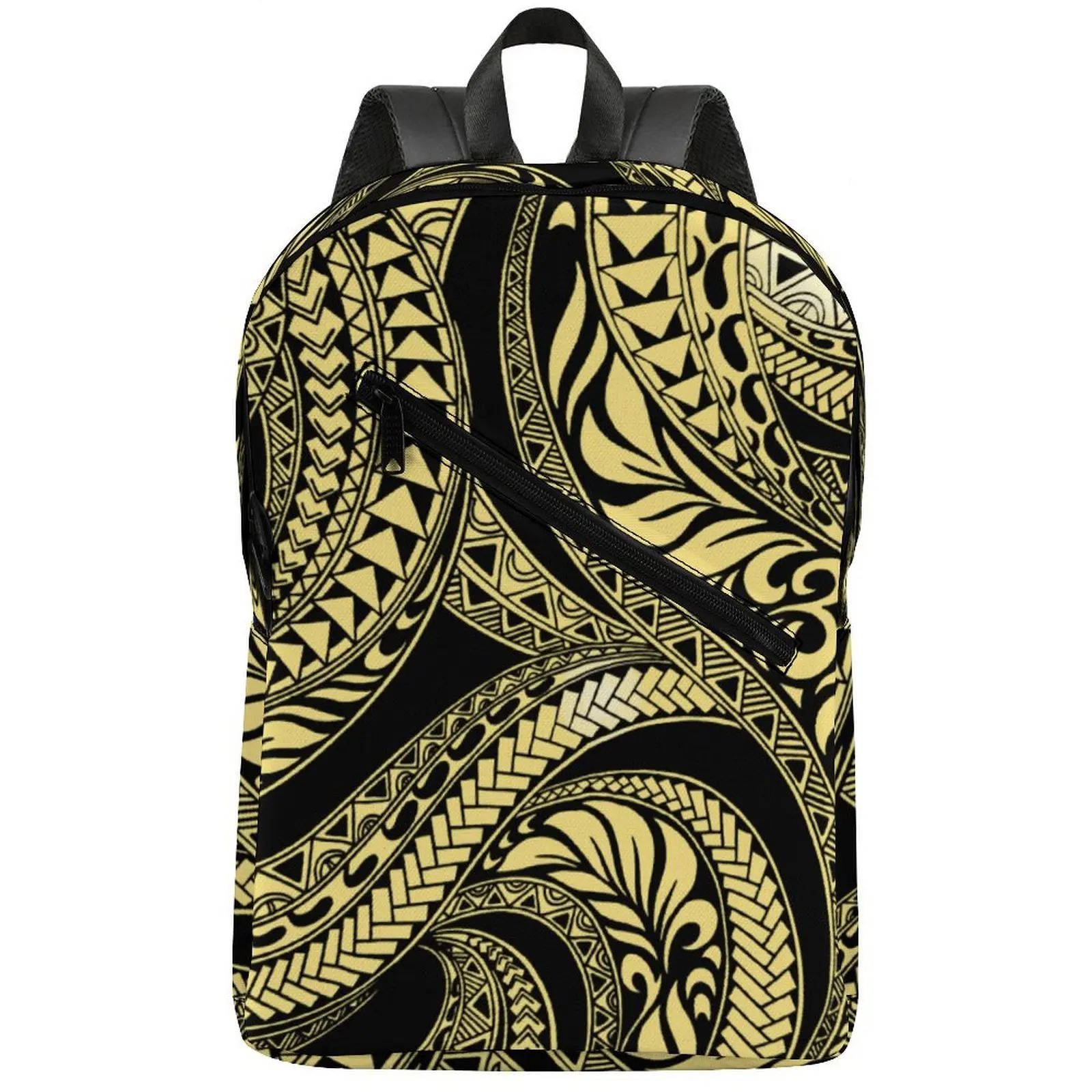 Samoan Tribal Pattern Printed Adult Backpack Travel Large-Capacity Storage Bag Retro Art Laptop Backpack Teenagers Schoolbag