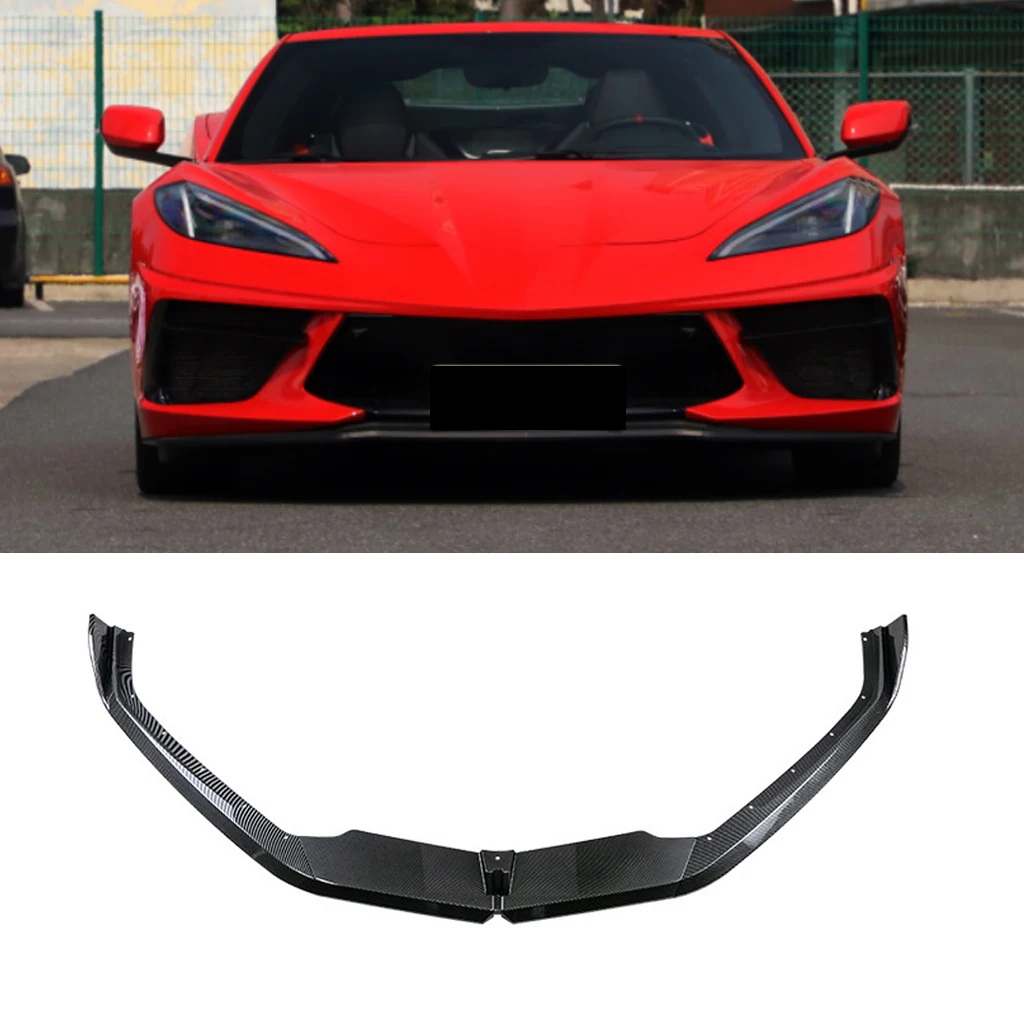 

Car Front Bumper Lip Spoiler Splitters Body Kit Aprons Cover Guard Trim For Chevrolet Corvette C8 Z51 2020 2021 2022 2023+