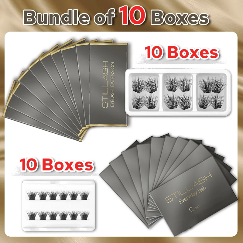 10 Boxes DIY Lash Clusters Kits Dropshipping Eyelash Extension Wisps Volume Natural Segmented Lashes Make-up for Women cilios