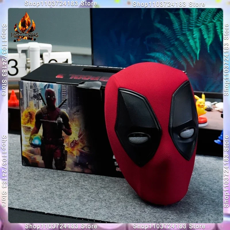 

Hot Toys Marvel Hero Cute Deadpool Headset With Blink Light Mask Deadpool And Wolverine Peripheral Handmade Toys Birthday Gift