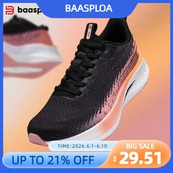 Baasploa Women Professional Running Shoes Outdoor Carbon Plate Non Slip Sports Shoes Female Casual Breathable Jogging Sneakers