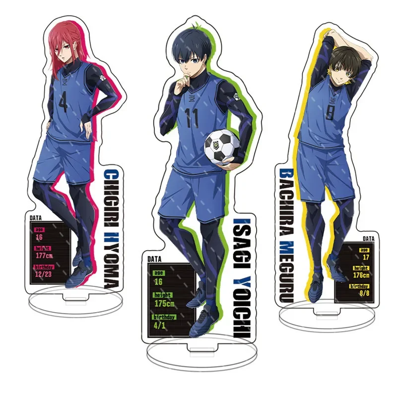 Blue Lock Acrylic Stand Model Number Plate Nagi Seishiro Mikage Reo Bachira Meguru Anime Keychain Women Desk Display Collection