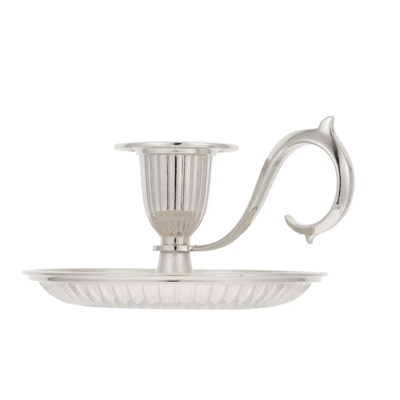 

Taper Holders Candlestick Crafts Table Metal Party Base Handheld Desktop Delicate Silver Simple Tabletop Stand Decor