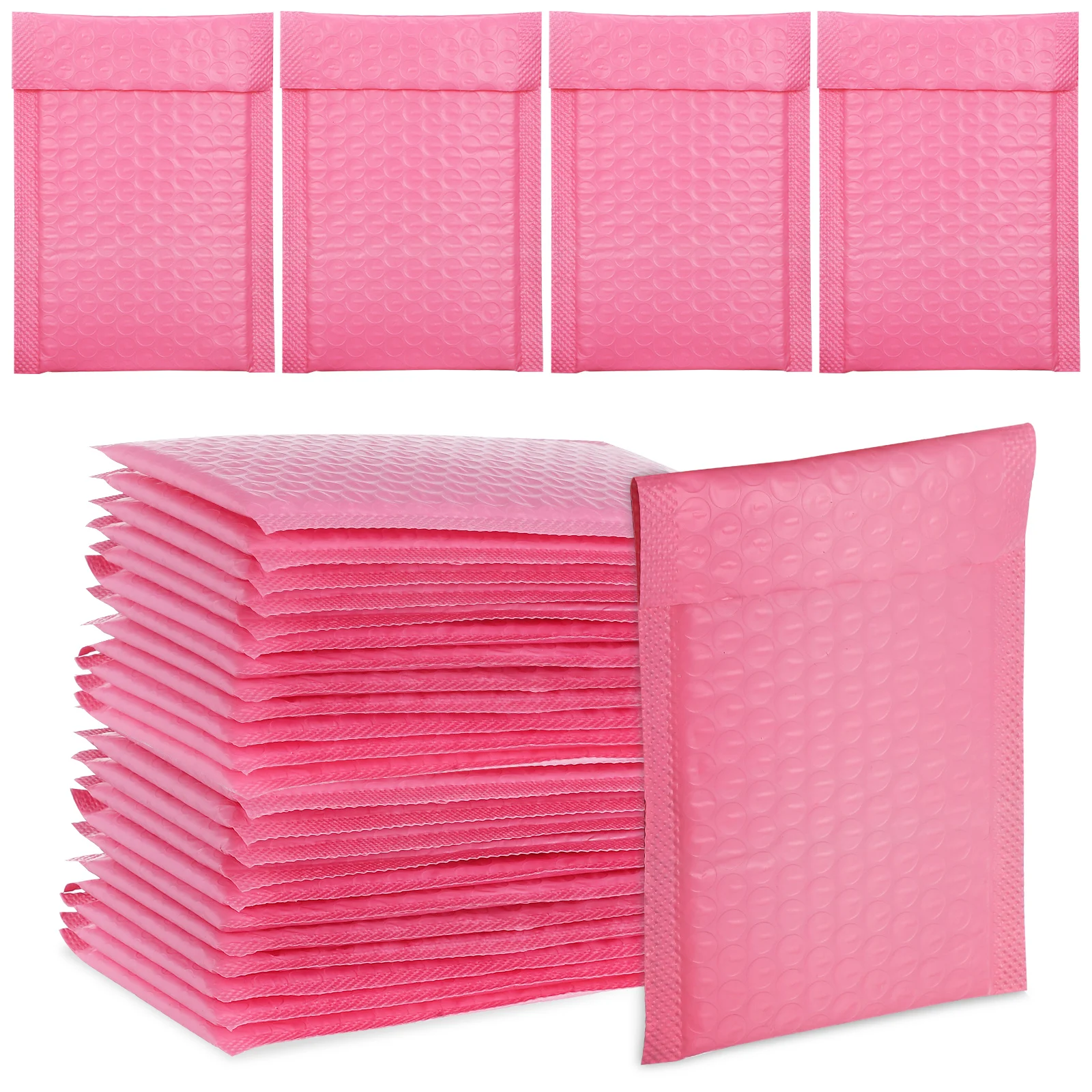 

30pcs Bubble Mailer Envelopes 15x11+4cm Pink Self Sealing Padded Shipping Pouches for Jewelry Cards Packaging Supplies