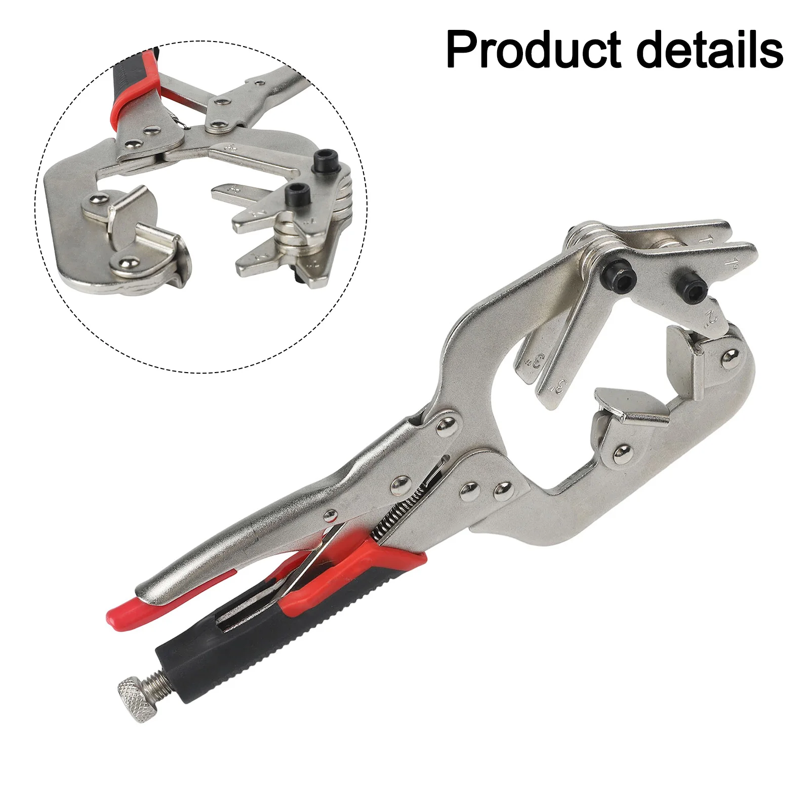 10 Inch Adjustable Welding Pipe Plier with 270° Rotation for Square & Round Tubes - Chrome Vanadium Steel Locking C Clamp