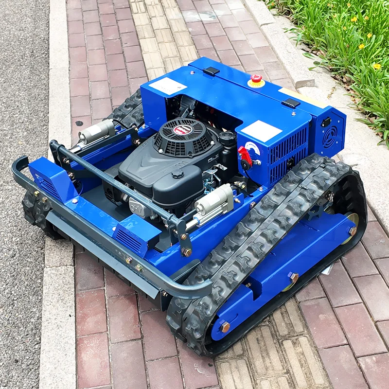 China's newly designed self-propelled crawler mower AWY-550 225cc automatic remote control lawn mower
