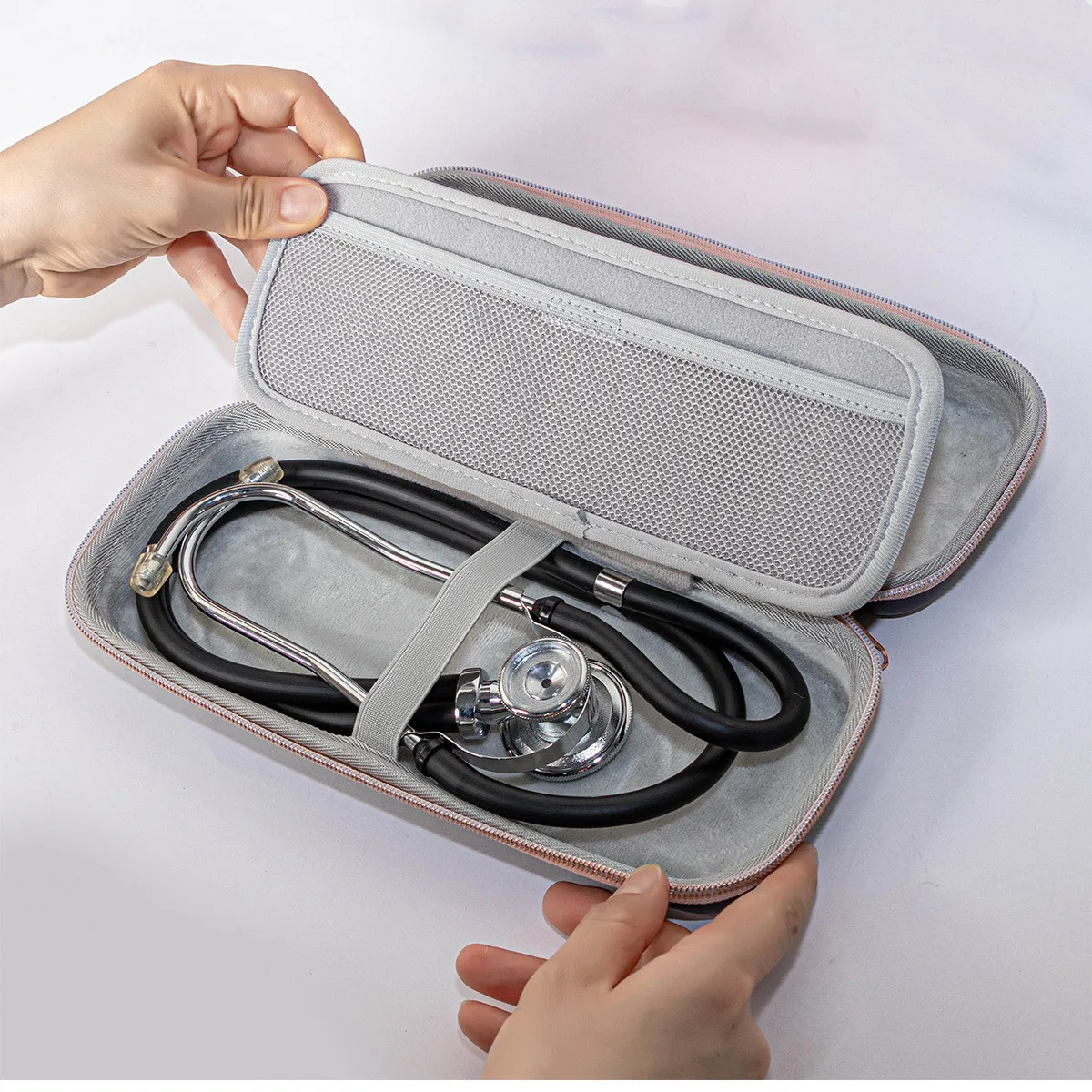 

Storage Box For 3M Stethoscope Outdoor Travel Portable Mesh Pockets Case Tool Kit Bag EVA Waterproof