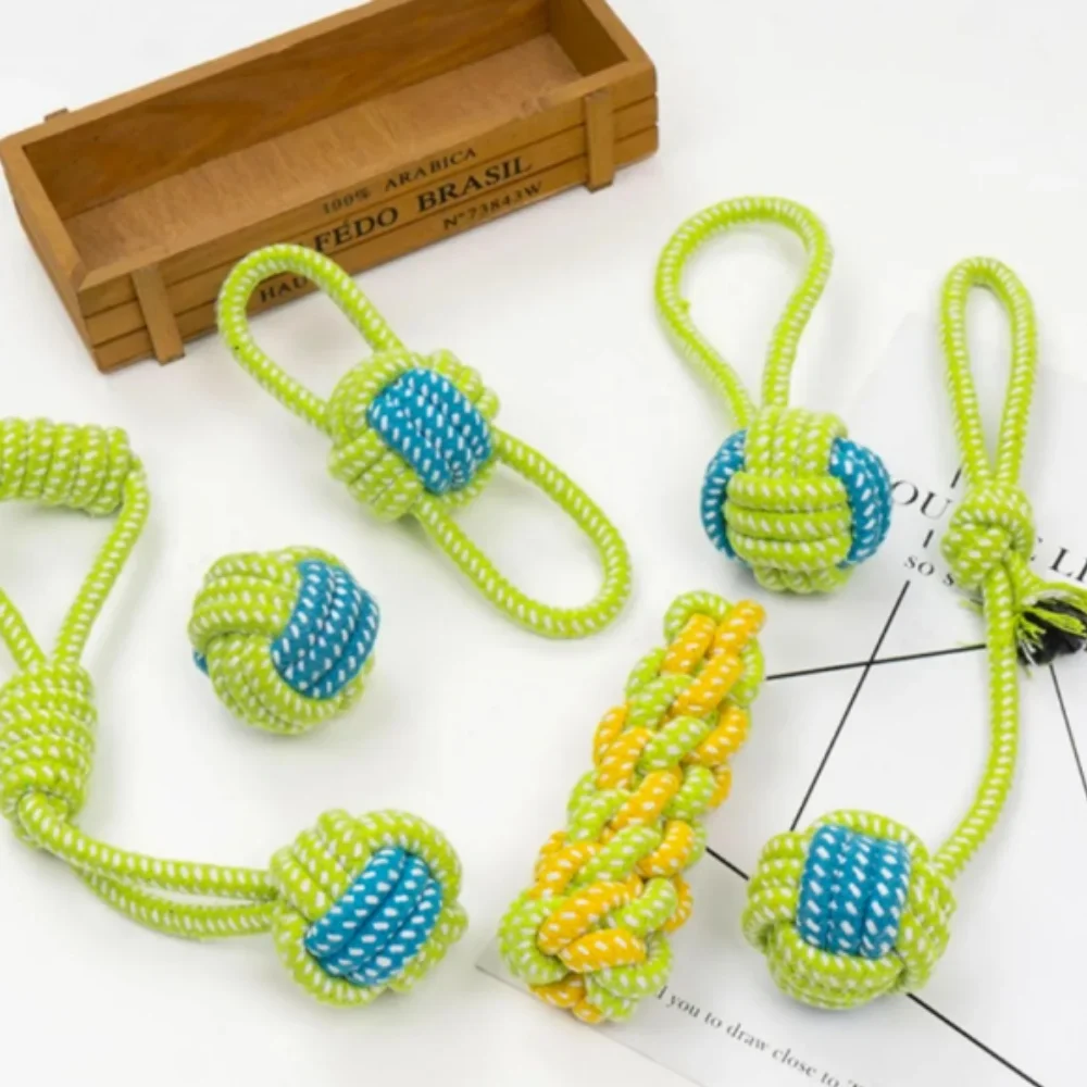 สัตว์เลี้ยงสุนัขของเล่นสําหรับสุนัขขนาดใหญ่ของเล่น Interactive ผ้าฝ้ายเชือกมินิสุนัขของเล่นสําหรับสุนัขอุปกรณ์เสริมแปรงสีฟัน Chew ลูกสุนัขของเล่น