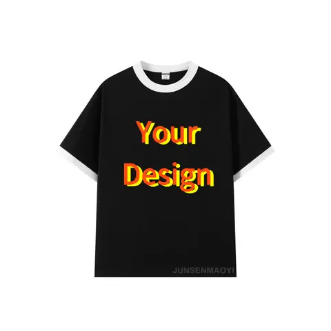 Customized Printed Leisure T Shirt Tee DIY Your Own Design Like Photo Or Logo Unisex T-shirt Cotton Men and Women Tops Tshirt