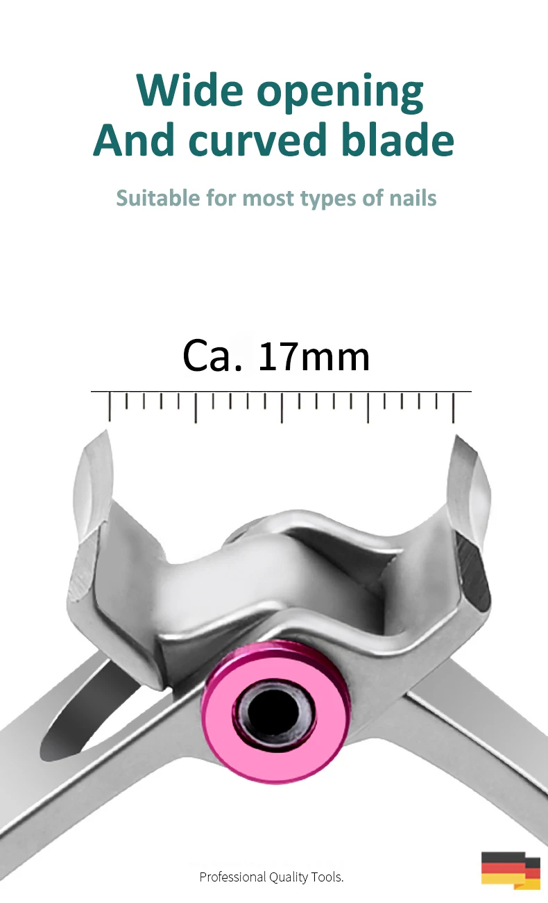 Hochwertiger Nagelknipser mit breiter Backe, Cutter, Trimmer, Maniküre-Schere, dicker harter Zehennagel, Fingernagel- und Pediküre-Werkzeuge – Detail 5