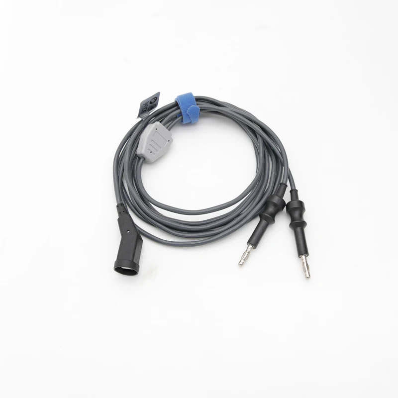 Electrocoagulation Bipolar Clamp Cable Round Head 1 Divided Into 2 Banana Autoclave Silicone Cable for Electrosurgical Cord