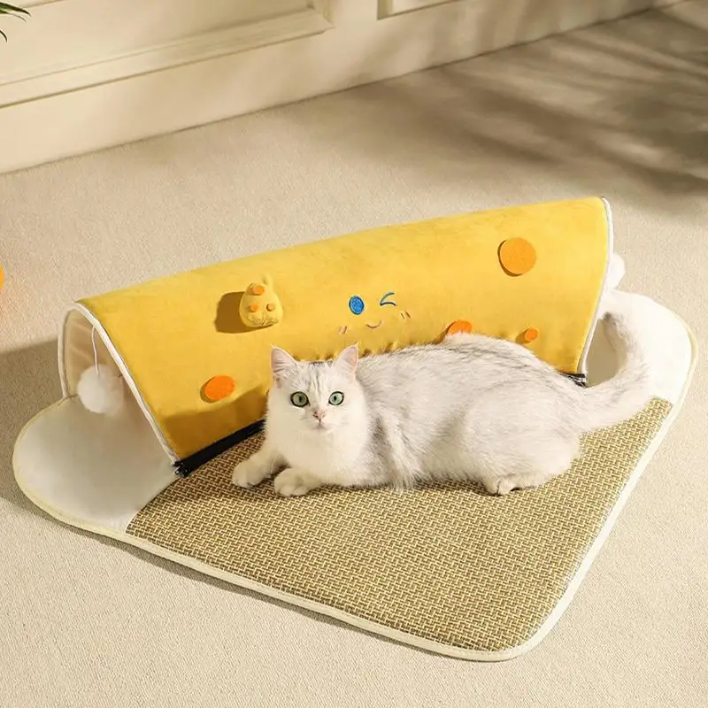 Cat Tunnels For Indoor Cats Soft Cat Bed Tunnel Cozy Cat Cave Versatile Kitten Bed Cat Play Tunnels Cat Bed Mats For Exercise