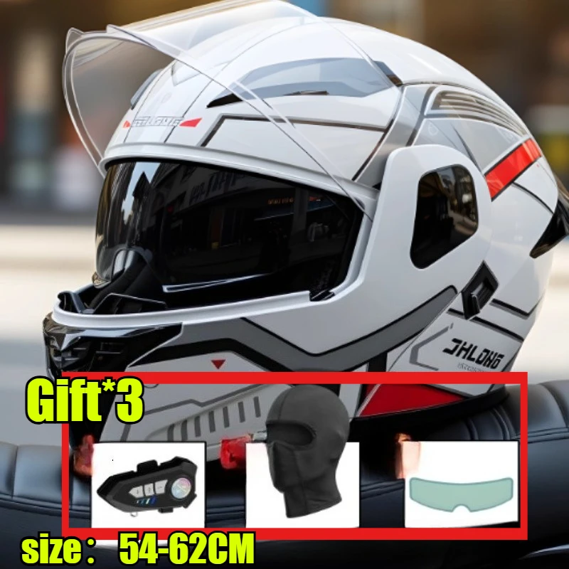

Новый мотоциклетный шлем с Bluetooth, встроенной Bluetooth-гарнитурой, двойным визором, сертифицированный DOT, полнолицевой шлем, размер S, ретро-шлем.