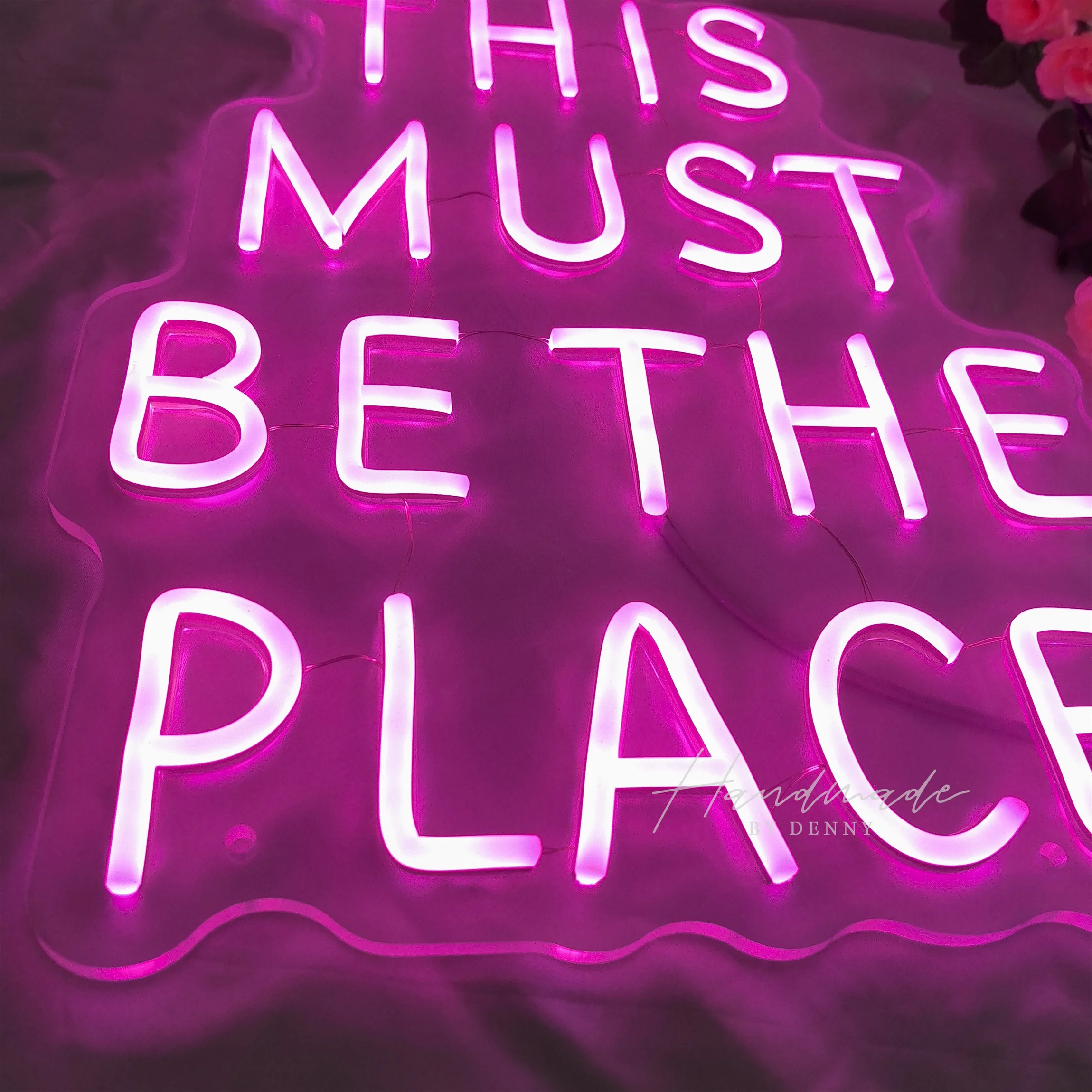 THIS MUST BE THE PLACE Neon Sign, LED Light for Home Decor Bar Cafe Romantic Ambiance Wall Art Sentimental Quote Warm Glow Gift view 6