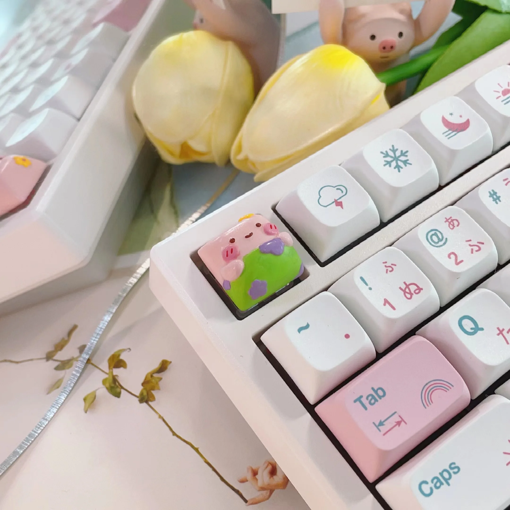 Teclado mecánico Kawaii Anime para teclado mecánico MX, regalos únicos para amigos