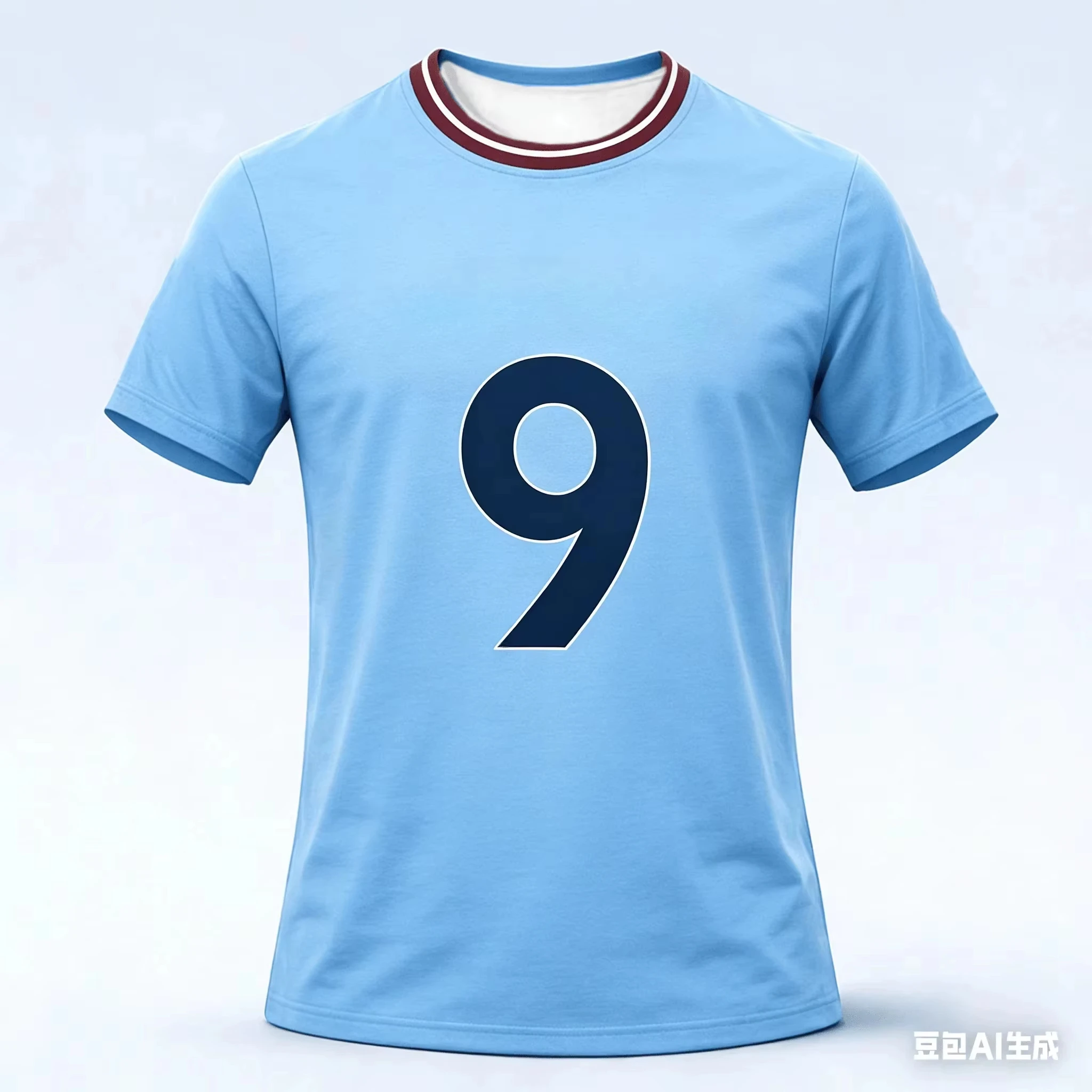 Sommer-Fan-Exklusiv: Haaland Nr. 9 3D-gedruckte Trikots für Erwachsene und Kinder, sportliches, lässiges, atmungsaktives Kurzarm-T-Shirt – Detail 4