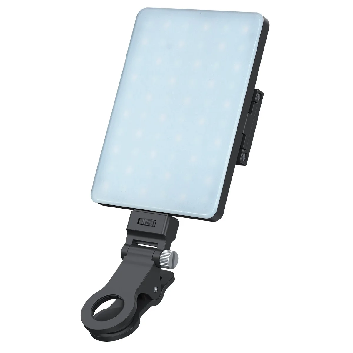 Luz LED Recargable y Plegable, Anillo de Luz con Temperatura de Color Ajustable, Lámpara para Selfies con Clip Fijo para Teléfono Móvil