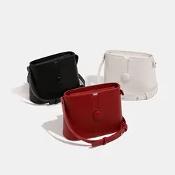 Maxdutti Vintage Fashion Exquisite Bucket Mobile Phone Bag 2023 New Women's Vintage Oil Wax Leather Handbag Small Crossbody Bag