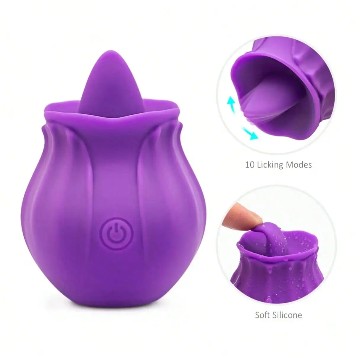 ارتفع لعق هزاز اللسان هزاز البظر الحلمة تحفيز لعبة الجنس G-بقعة هزاز مع 10 طرق للنساء الجنس لعب الكبار 18 + #6