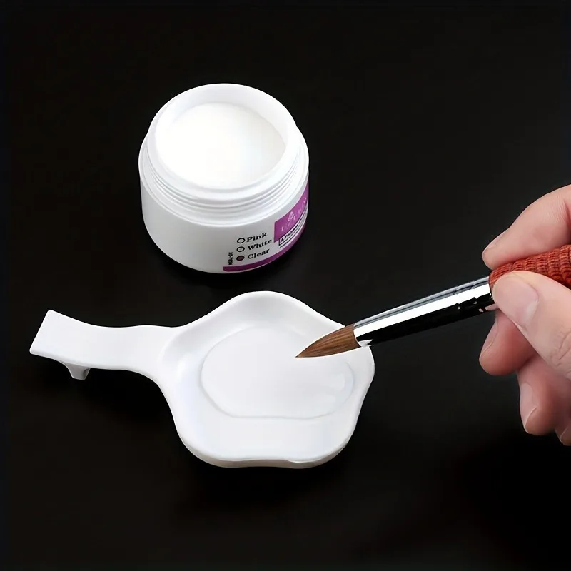 1Pc Pen Holder, Nail Art Palette Pen Wash Dish Tray Acrylic Liquid Watercolor Paint Container Manicure Display Tool