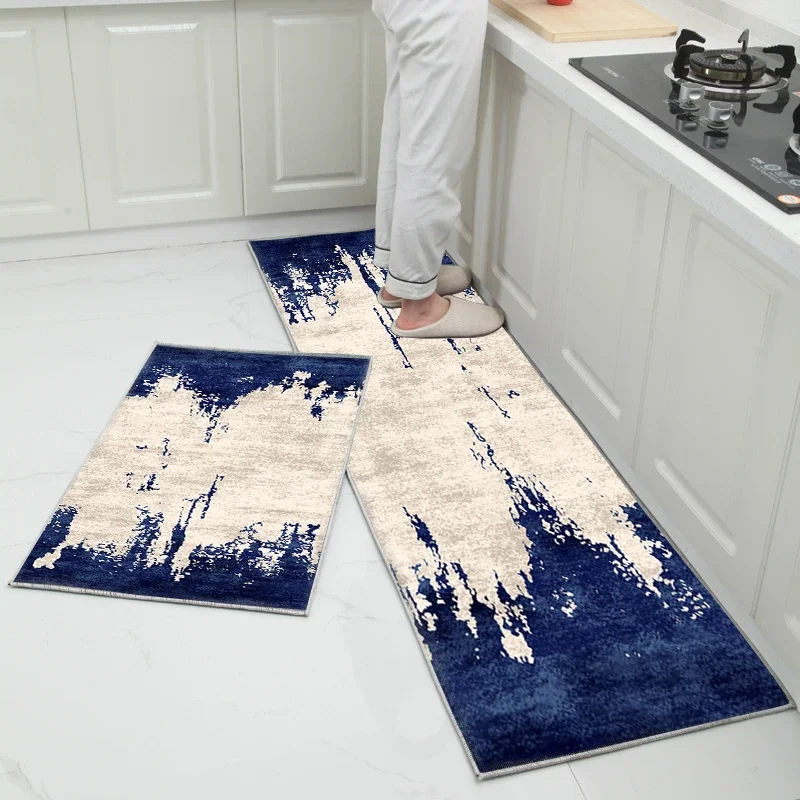 Kitchen Floor Mats Water-Absorbing Oil-Absorbing Non-Slip Nordic Modern Minimalist Style Bathroom Washable Carpets