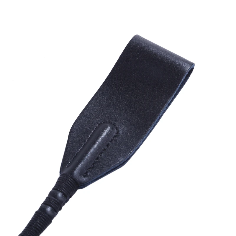 Высококачественный черный кнут из искусственной кожи, плетеный с лямкой на шее ручной работы, гоночное оборудование для верховой езды