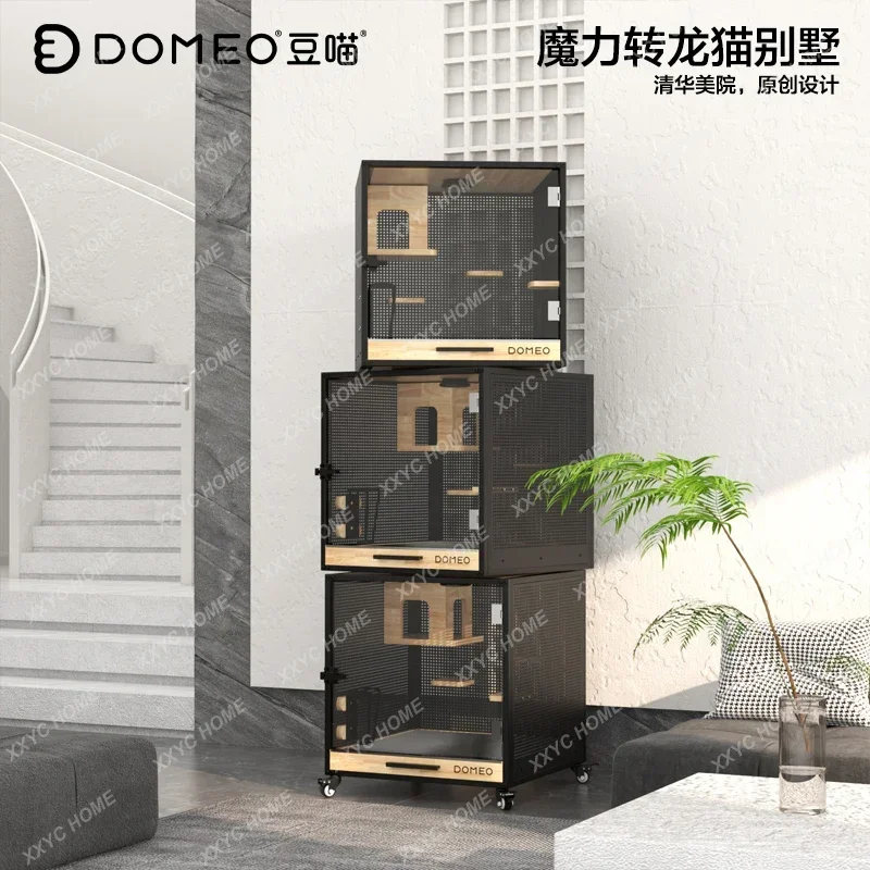 Chinchilla Multi-layer Transparent Cage Cabinet Honey Bag Glider Chinchilla Hamster Solid Wood Combination Villa Cabinet Cage