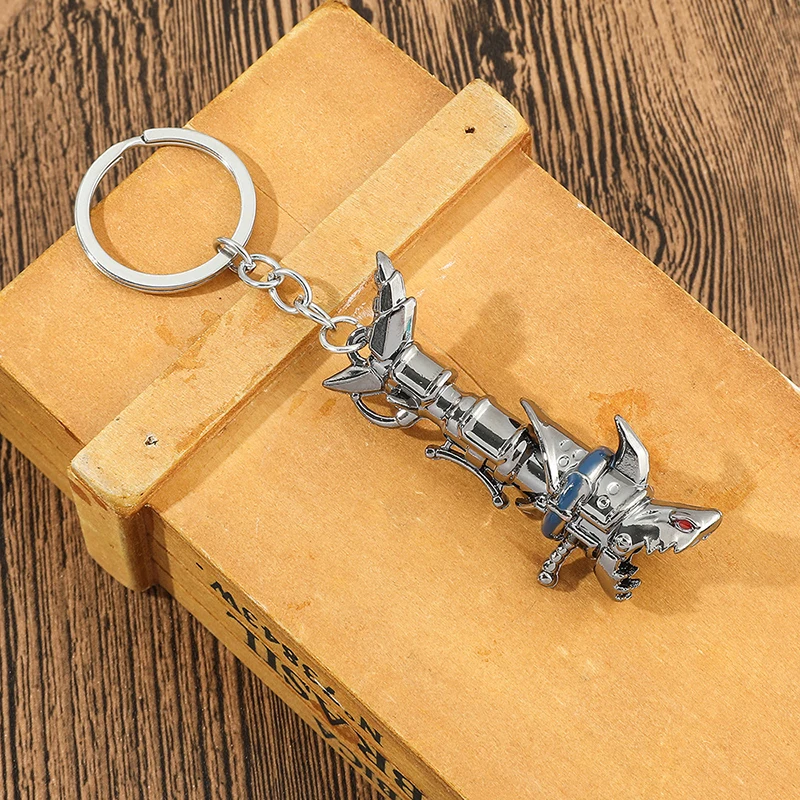 Game for League of Legends Keychain LOL Jinx Cannon Weapon Model Keyring for Men Women Game Accessories Car Key Ring llaveros