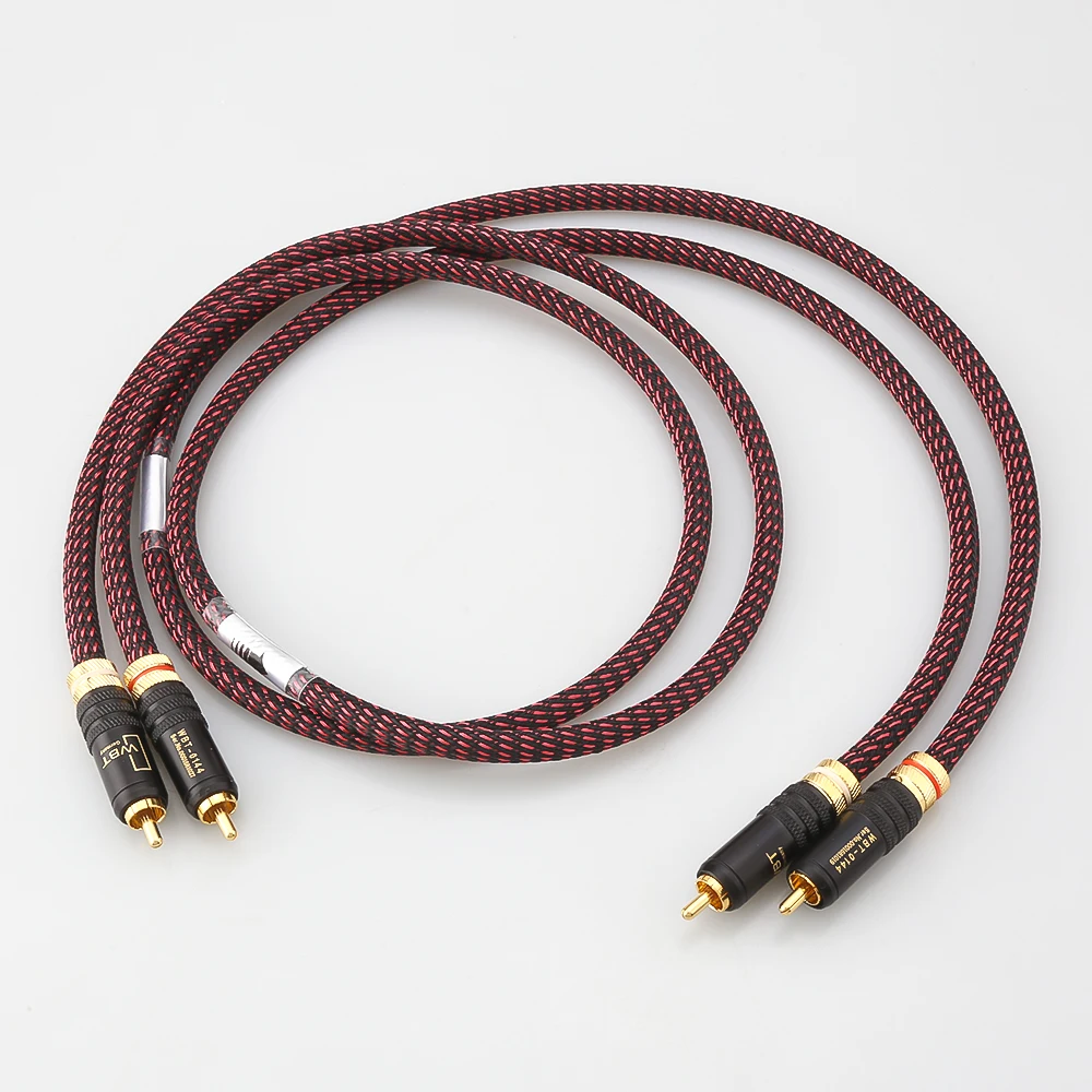 Audiocrast Hi‑End RCA Interconnect Cable HIFI Audio Wire with Tinned Copper Sleeves RCA Plug for Amplifier DAC Stereo System