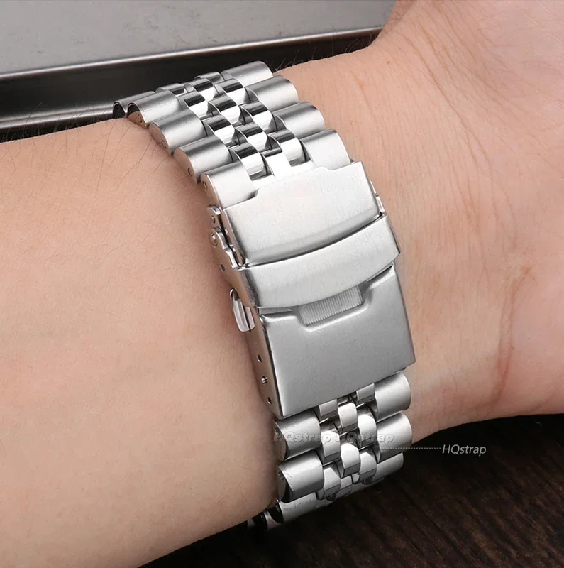 سوار معصم ذو نهاية منحنية لـ Seiko SRPA21 SRP777 SRPC25 SRP773 سوار من الفولاذ المقاوم للصدأ مشبك معدني صلب حزام الساعات لليوبيل #5