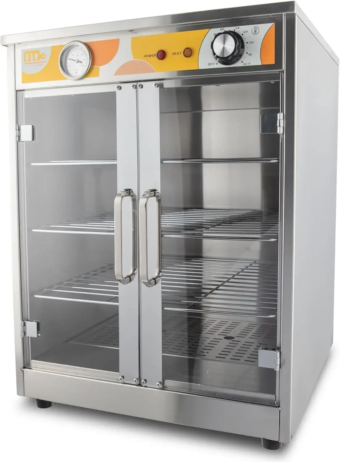 4-Shelf Electric Commercial Hot Box Food Warmer for Pizza/Pretzel, Countertop Heated Holding Cabinet, Warming Oven for Catering