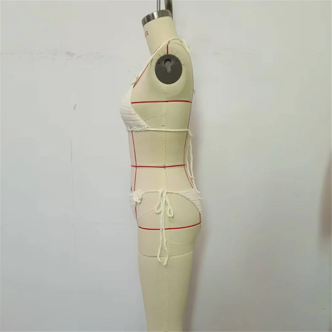 Neuer 3D-Blumen-Neckholder-Bikini mit Riemchen, gestrickt, zweiteiliger Bikini-Set für Damen, Badeanzug, Badebekleidung, Badeanzug, Schwimmbekleidung V6716 – Detail 8