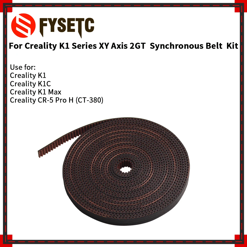 Belt for Creality K1/K1MAX/K1C Synchronous Belt Kit GATES Belt LL-2GT-6RF and Normal Belt 2GT Timing Belt 2GT-6 3.5M 3D Printer