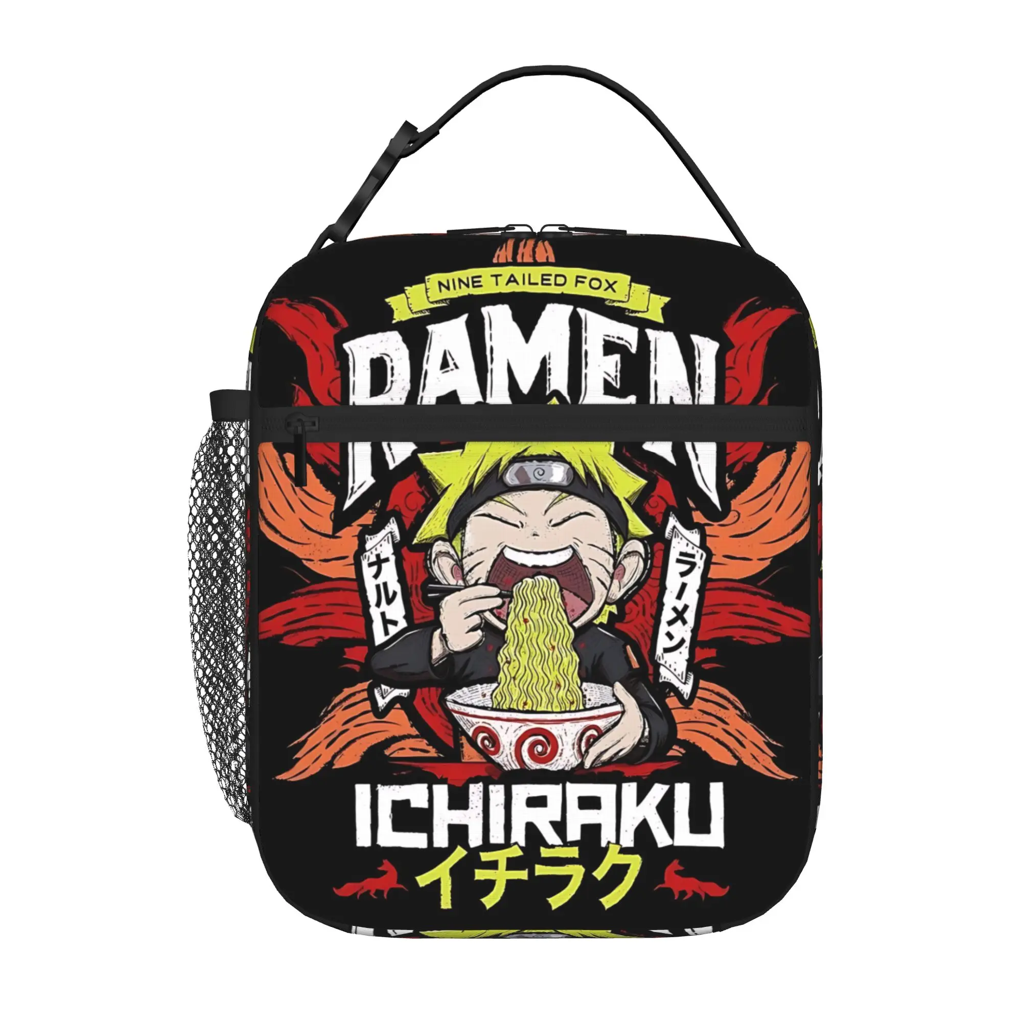 Naruto anime comic Insulated Lunch Bag Insulation Bento Pack Rice Bag  bolsa Student Bento Lunch Handbag Insulation