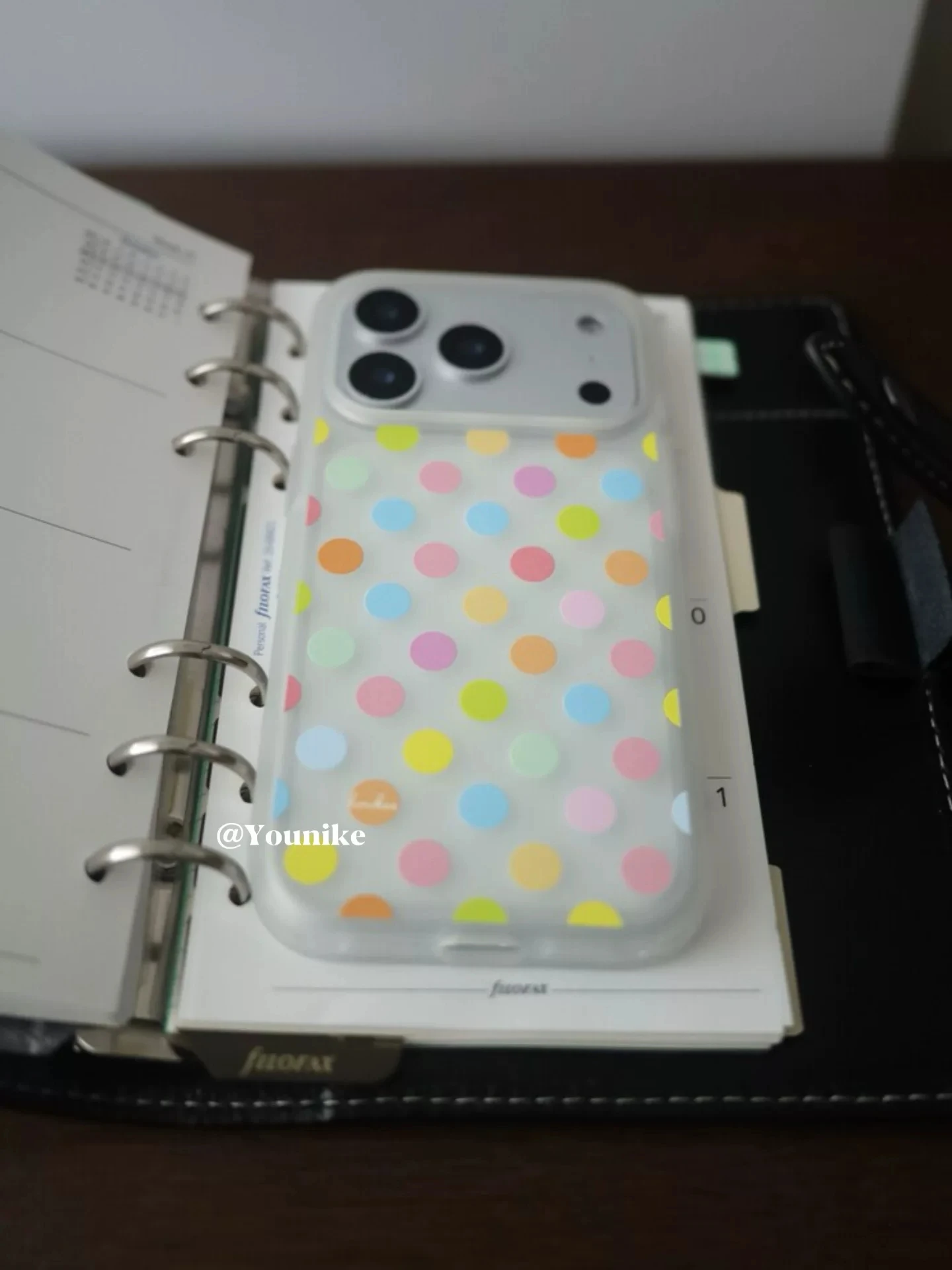 Korean Ins Colorful Polka Dots Frosted Phone Case For iPhone 18 17 16 15 14 13 12 11 Pro MAX MINI XR XS 7 8 Plus 17air 16e Cover view 2