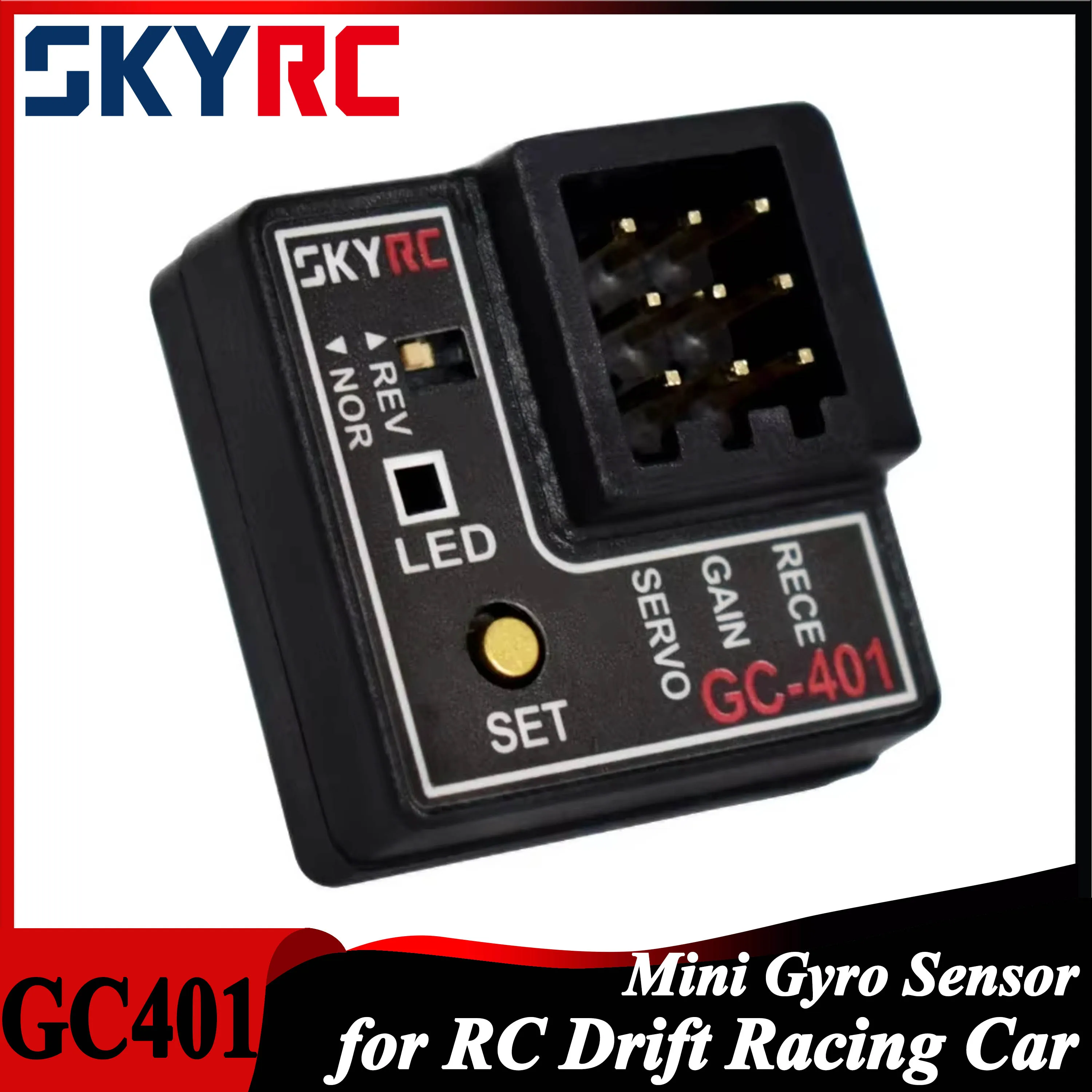 

SKYRC GC401 Gyro Sensor 4-8.4V Gyroscope for RC Racing Car Drift Car Steering Output Corrective Integrat Compact Upgrade Version