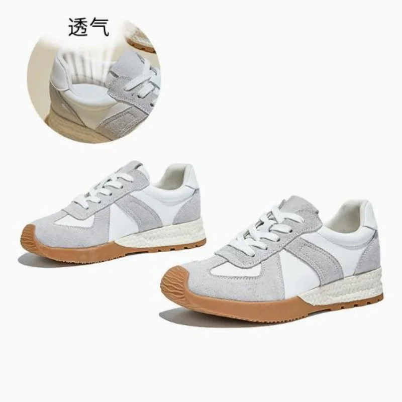 3.5cm New Women's sneakers Shoes Non-slip Colorblocking Training shoes Women Shoes Large-Size Flat Casual female Shoes 35-40